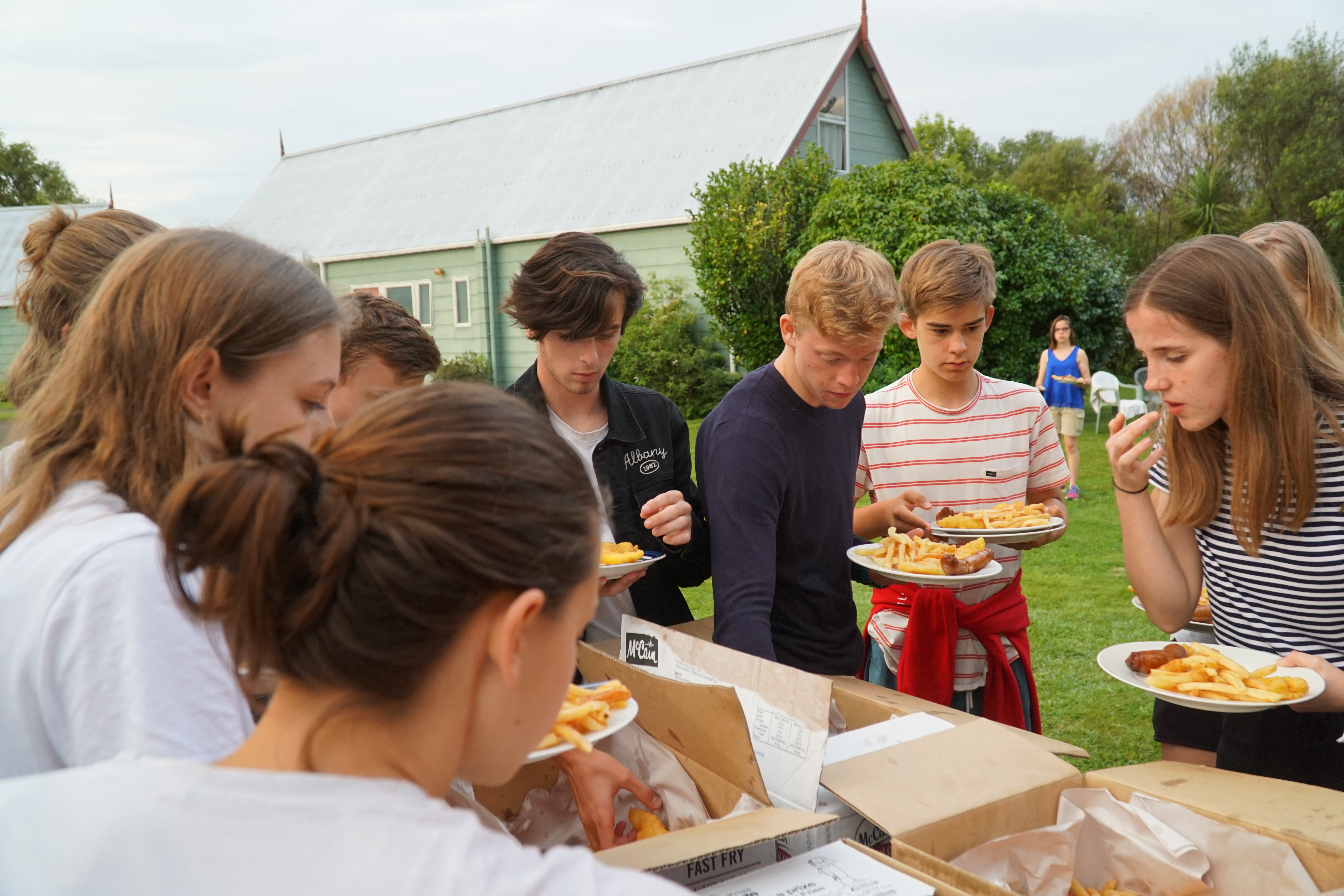 la derniere soiree à Taupo et bien sure le fish and chips