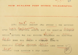 News of Victor Spencer&#039;s Execution in Coded telegram
