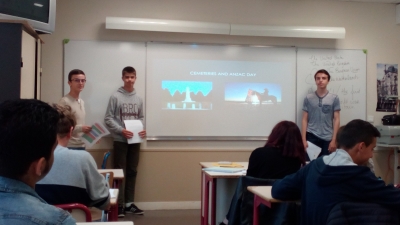 Projet Centenaire Anzac du Lycée Carnot Dijon: visite des partenaires néo-zélandais